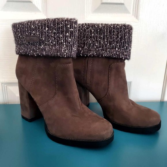 Circus by Sam Edelman Carter Knit Ankle Boots Shoes Steel Grey Women's Size 10 - Picture 1 of 8